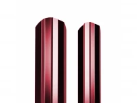 Штакетник металлический М фигурный 0,45х100мм RAL 3005 красное вино односторонний дл=1,30м