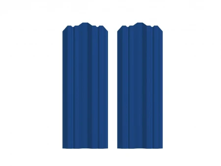 Штакетник М фигурный 0,40х130мм RAL 5005 сигн.синий 2 сорт