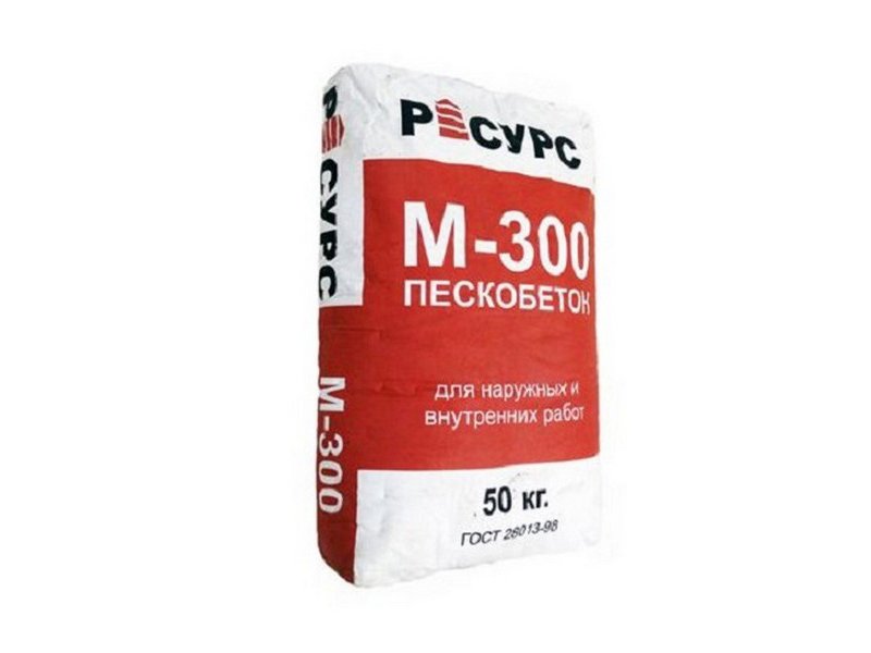 Смесь М300 40кг пескобетон Ресурс (уп.50шт)