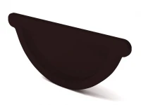 Заглушка желоба 125мм серо-коричневый  RAL8019 