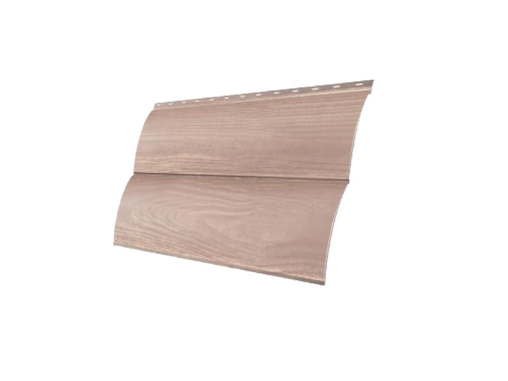 Металлический сайдинг Блок-хаус new GL 0.45 Print Twincolor foil Nutwood