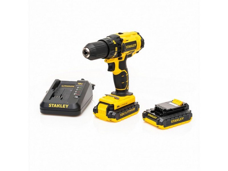 Аккумуляторный шуруповерт Stanley SCD20S2K (18В, 2 акк.,1.5 А/ч Li-Ion, 45Нм)