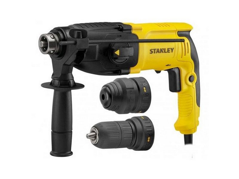 Перфоратор Stanley SHR264K (800Вт, 3.4Дж, 3реж., SDS-plus, БЗП в комплекте, вес 2.6 кг)