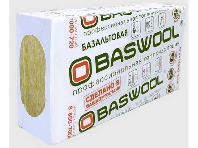 Плита мин. вата BASWOOL ФАСАД 100 1200х600х100 (3шт/уп; 0,216 м3)