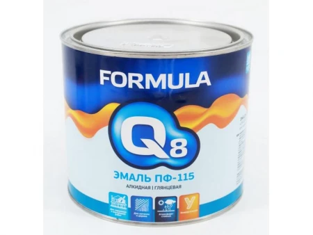 Эмаль ПФ-115 алкидная Formula Q8, глянцевая, 1,9 кг, голубая