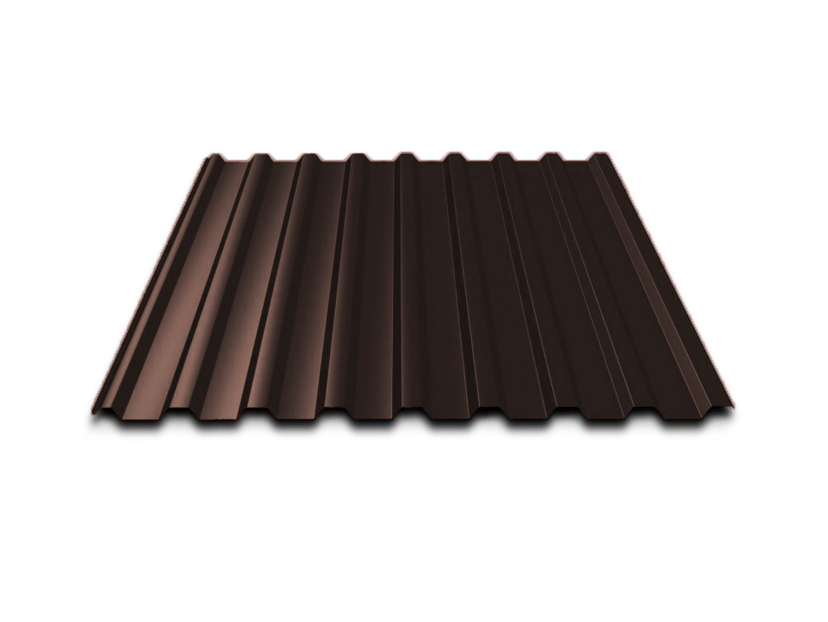 Профнастил оцинкованный С20B 0,4*1100(1150) RAL8017 шоколад (2,5м)