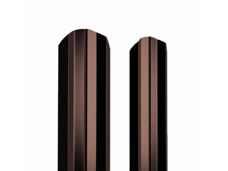 Штакетник М фигурный 0,45х100мм RAL 8017 шоколад