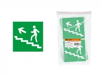 Знак Направление к эвакуационному выходу (по лестнице налево вверх) 150х150мм TDM (SQ0817-0048)  
