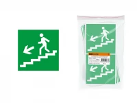 Знак Направление к эвакуационному выходу (по лестнице налево вниз) 150х150мм TDM (SQ0817-0046)  