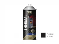 Краска-эмаль аэроз. термостойкая силиконовая черный INRAL 400мл (9011) (Цвет черный мат.) (26-7-4-003)  