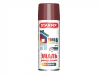 Краска-эмаль аэроз. универсальная вишневый STARFIX 520мл (3004) (Пурпурно-красный, глянцевая) (SM-97032-1)  
