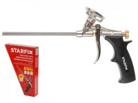Пистолет для монтажной пены STARFIX (в комплекте 2 насадки) (SM-63252-1)  