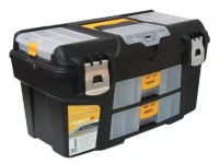 Ящик для инструмента пластмассовый ГЕФЕСТ 21 мет.замки ( с 2 консолями и коробками) (М2945) (IDEA)  