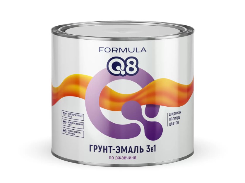 Грунт-эмаль по ржавчине синяя 1,9кг «FORMULA Q8» (6 шт)