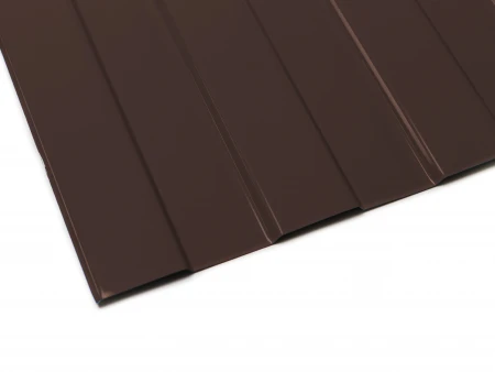 Профнастил оц. С8 0,45*1150(1200) RAL8017 шоколад PE-Double (двусторонний) СТО-16052861-001-2020