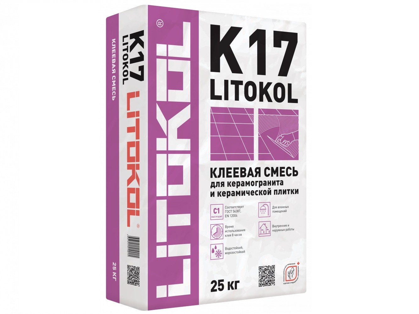 Клей плиточный 25кг К17 Litokol