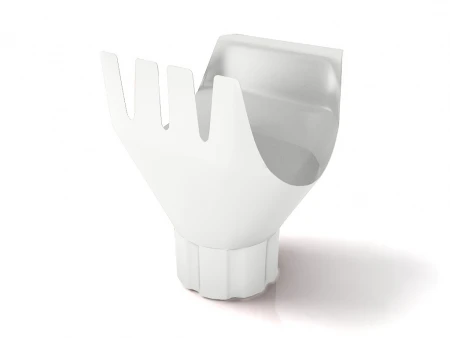 Воронка выпускная 150мм-150мм сигн.белый RAL9003 