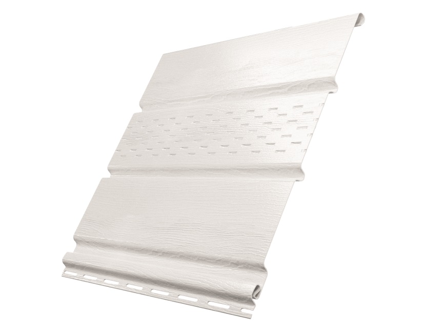 Софит перфорация центр U plast . цвет Белый 3,0м*0,30м