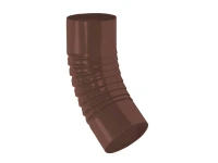 Колено сливное гофрированное 100мм шоколад RAL8017 СТАНДАРТ 