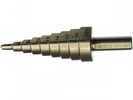 Сверло ступенчатое HSS по металлу, 9 ступеней, 4-20 мм