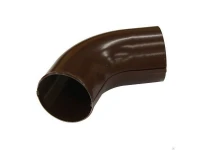 Колено сливное 60 градусов 90мм шоколад RAL8017 