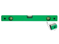 Уровень «Техно», 3 глазка, зеленый корпус, фрезерованная рабочая грань, шкала 2000 мм 