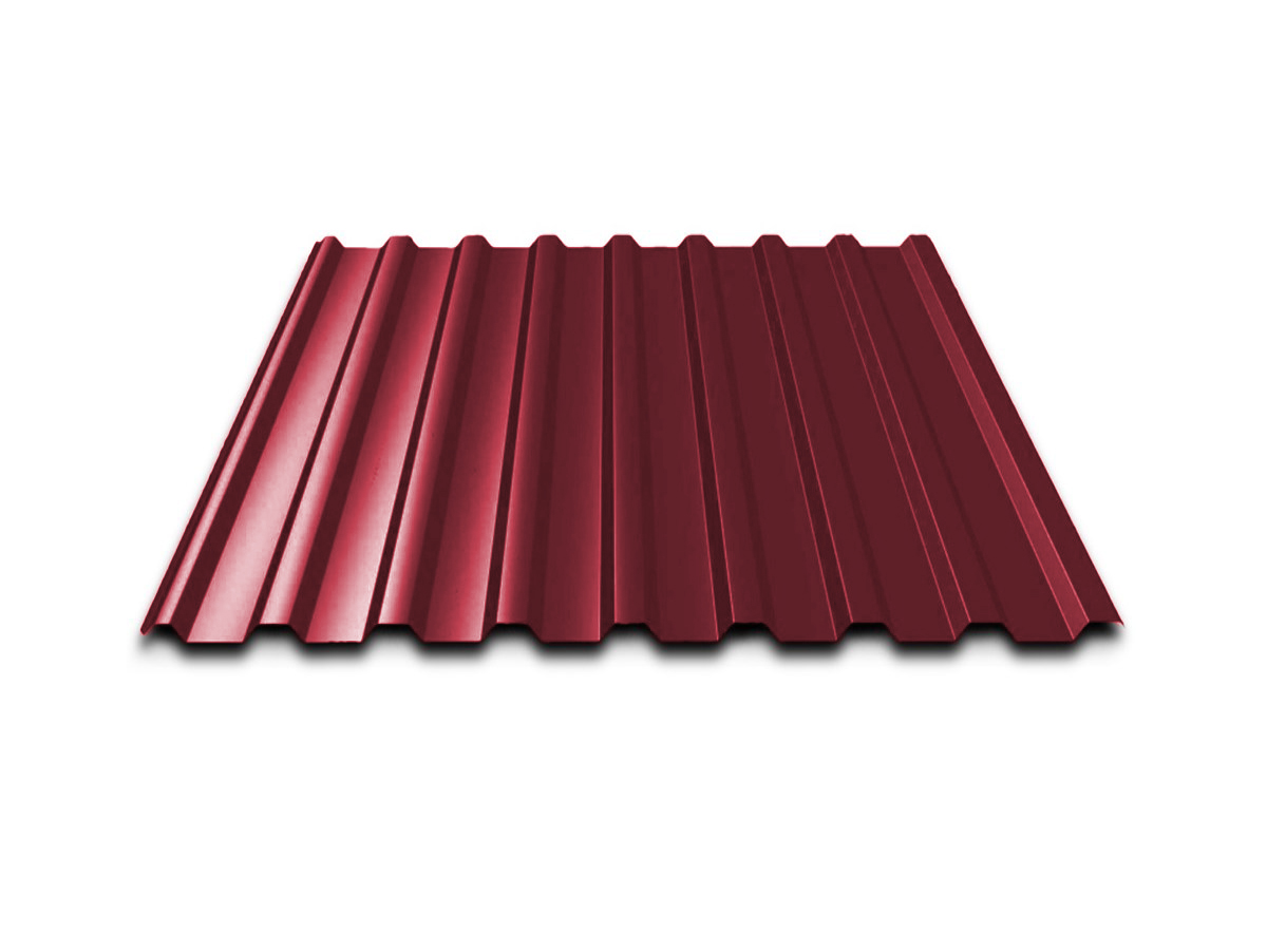 Профнастил оцинкованный С20B 0,5*1100(1150) RAL3005 красное вино (1,80м)