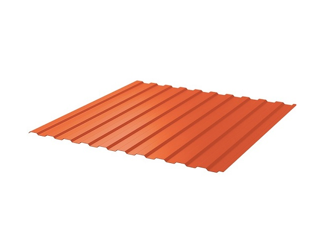 Профнастил оц. С8 0,5*1150(1200) RAL2004 оранжевый (2 м)