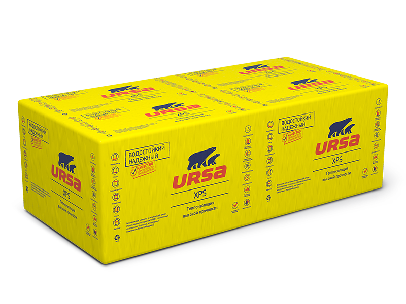 Пенополистирол URSA XPS N-III-L-G4 1180x600x60 0,254м3