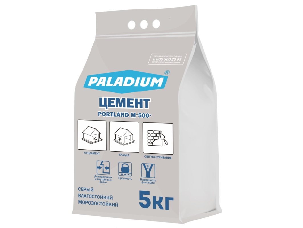 Цемент М500 ДО/I 42,5Б Paladium 5 кг