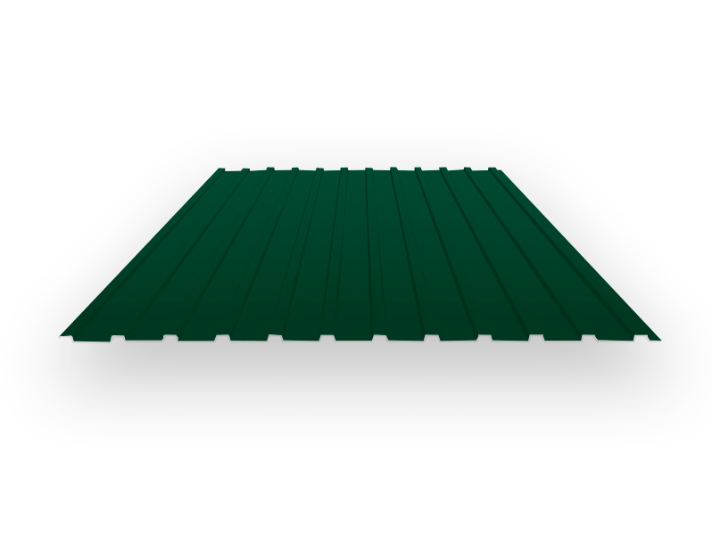 Профнастил оц. С10 0,45*1100(1140) RAL6005 зеленый мох