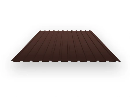Профнастил оц. С10 0,45*1100(1140) RAL8017 шоколад  фигурный А