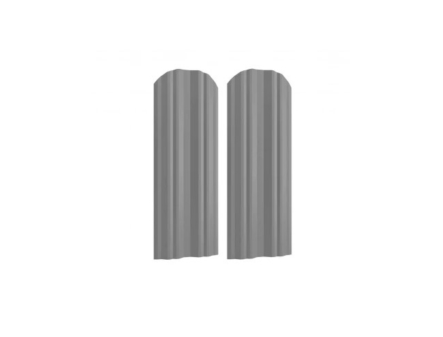 Штакетник М фигурный 0,40х110мм RAL 7024 мокрый асфальт (25 шт) (1,50м)
