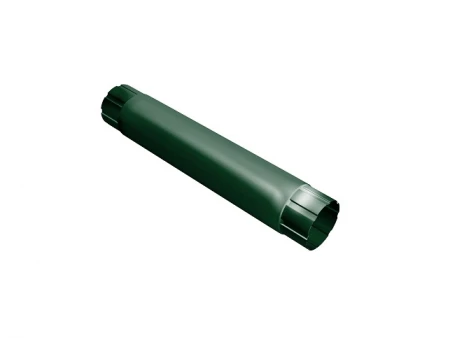 Круглая труба соединит. 90 мм L=1.0 м зеленая RAL 6005