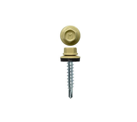 Саморез кровельный 4,8х29 RAL1014 слоновая кость Daxmer