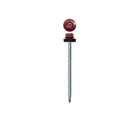 Саморез кровельный 4,8х70 RAL3005 кр. вино Daxmer