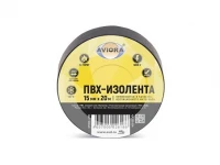 Изолента ПВХ черная 15мм (20м) Aviora 305-004 