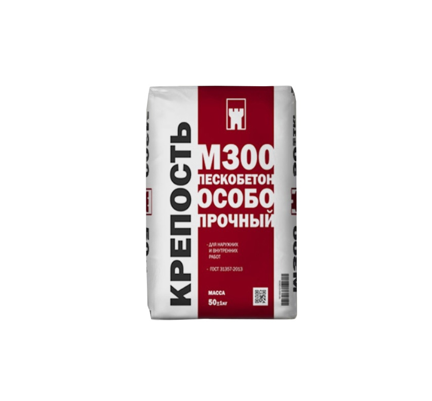 Смесь М300 50кг пескобетон Крепость (уп.40шт)