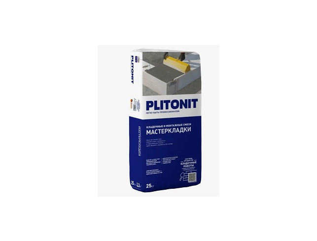 Клей для газобетона и пеноблоков PLITONIT МастерКладки, 25кг( зим)