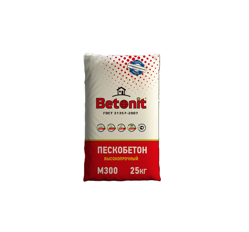 Смесь М300 пескобетон Betonit ( 25 кг/ поддон 70 шт) Гост