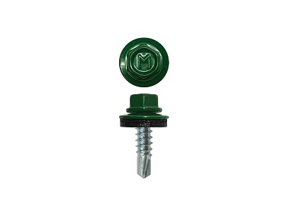 Саморез кровельный 4,8х29 RAL6005 зеленый мох Daxmer