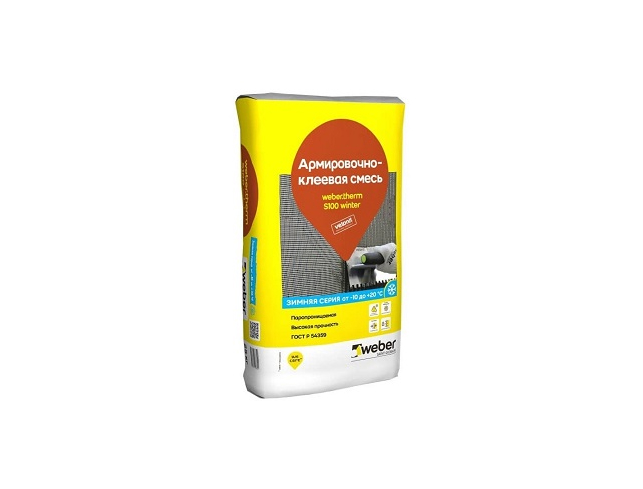 Армировочно-клеевая смесь Вебер.Терм С100 зимняя, 25кг (уп.48 шт)