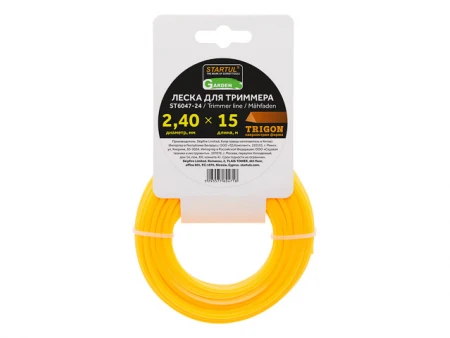 Леска ф 2.4 мм х 15 м треуг. сеч. STARTUL GARDEN (ST6047-24)