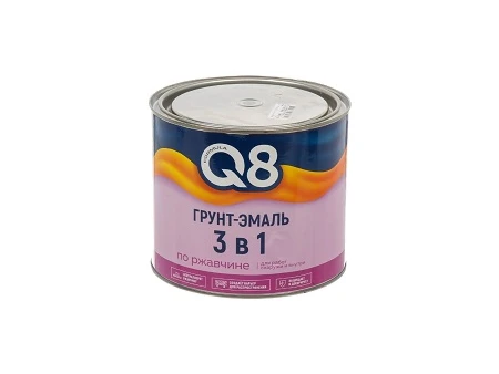 Грунт-эмаль по ржавчине серая 1,8кг «FORMULA Q8»