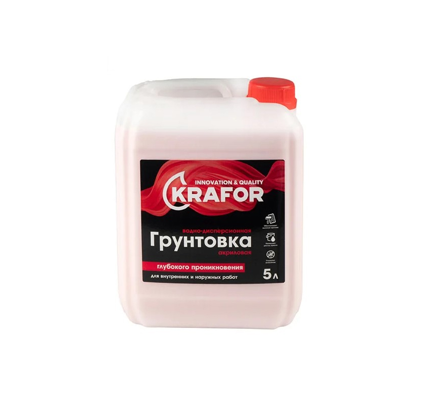 Грунтовка глубокого проникновения универсальная «KRAFOR» 5,0л (штучно)