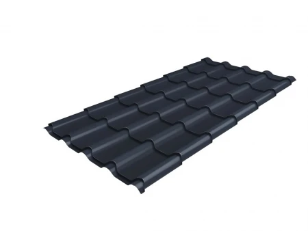 Металлочерепица Монтеррей 0,5 мм RAL 7024 мокрый асфальт Velur