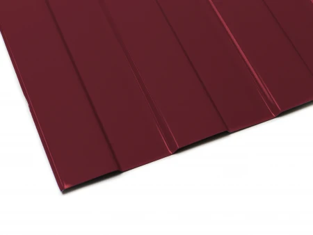 Профнастил оцинкованный С8 0,4(Стандарт)*1150(1200) RAL3005 красное вино