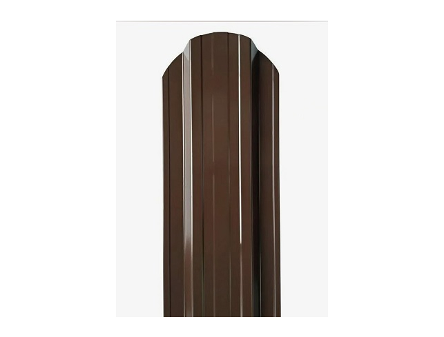 Штакетник П фигурный 0,40х110мм RAL 8017 шоколад (25 шт) (2 м)