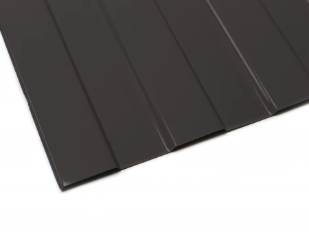 Профнастил оцинкованный С8 0,5*1150(1200) RAL8019 серо-коричневый стальной бархат