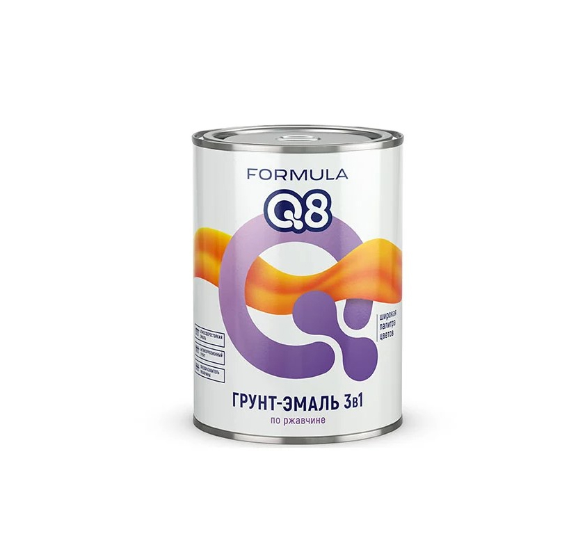 Грунт-эмаль по ржавчине зеленая 0,8кг «FORMULA Q8» (14 шт)
